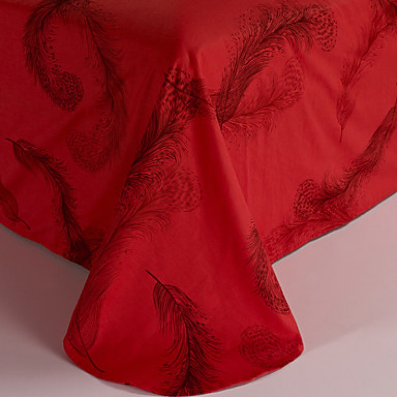 Red 100% Cotton Bedclothes 4pcs Bedding Set Queen Size Duvet Cover Set