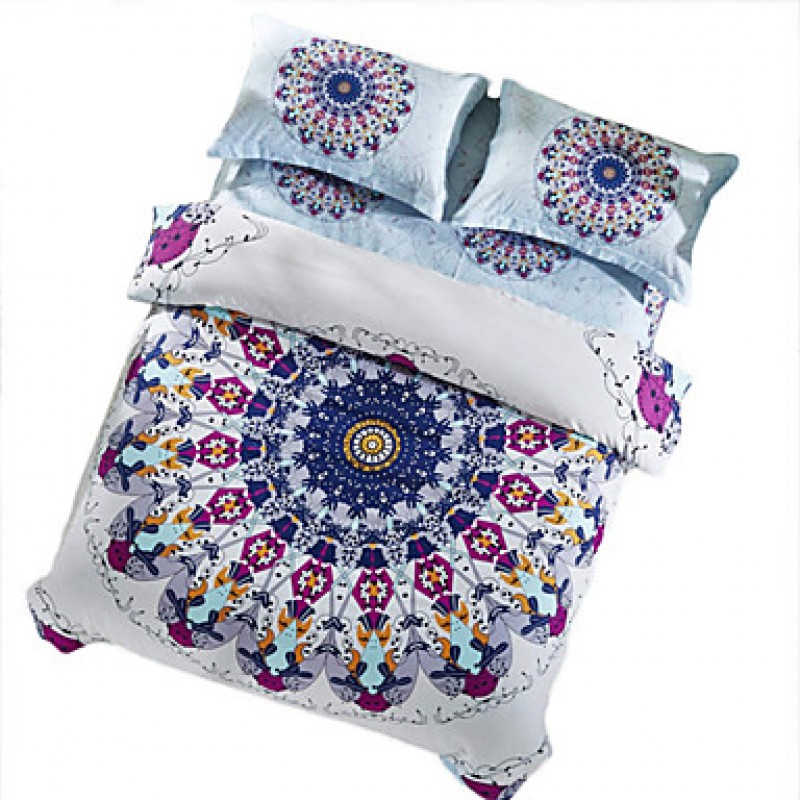  Bedding Set Warm Cotton Satin Bed Cover...