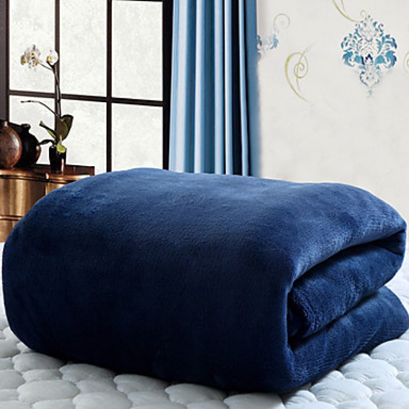 150*200cm Solid Color Flannel Fleece Blankets