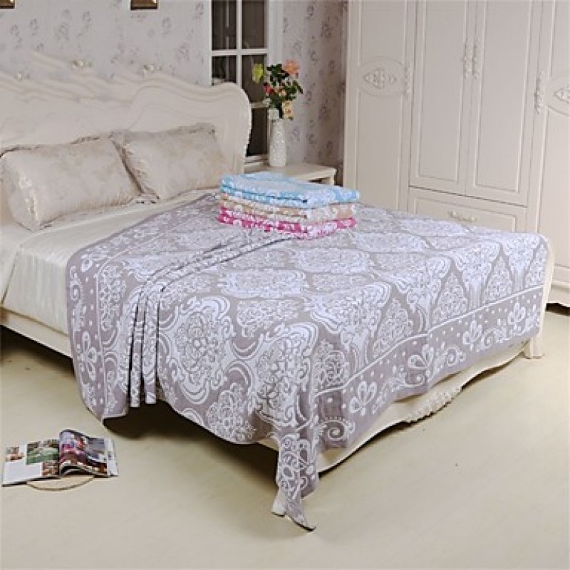 1 PC Full Cotton Blanket 78 by 90 inch Floral Pattern