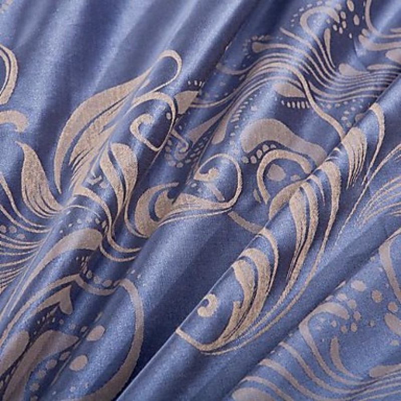 Floral Silk/Cotton Blend 4 Piece Duvet Cover Sets