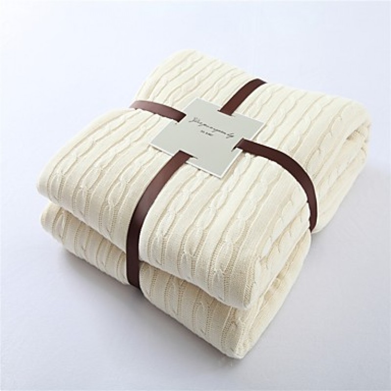 Multicolor Solid Knitted Blanket Bamboo Fiber59"*79"