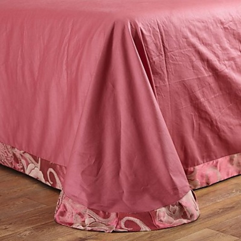 Simple Opulence 100% CottonRed Satin Jacquard Silk Duvet Cover Set