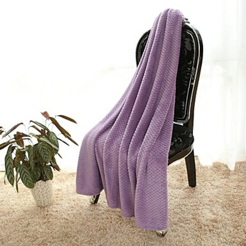 Super Soft Grey,Solid Solid Polyester/Polyamide Blankets W130×150cm(W50×60in)
