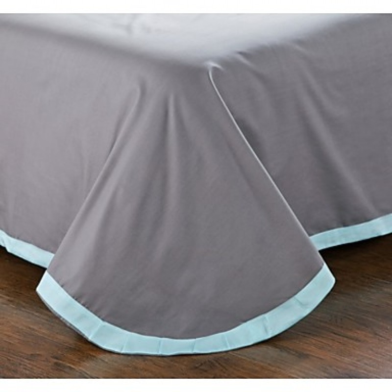 Gray Color Embroied Bedcover 100% Cotton Bedding Sets